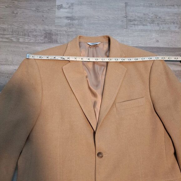 Joseph & Feiss Mens Blazer 41R Camel Hair 2 Button Tan Jacket Sport Coat - Picture 10 of 15